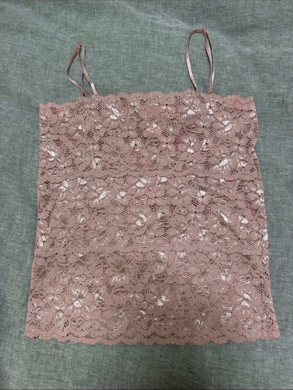 Women's Floral Lace Camisole in Dusty Mauve